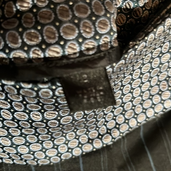 RARE Vintage Y2K Express DesignStudio black w/ blue pinstripe &embroidered waist - Picture 7 of 9